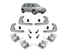 Kit 4 Maçaneta Puxador Trinco Porta Gol Parati G2 G3 Cromada